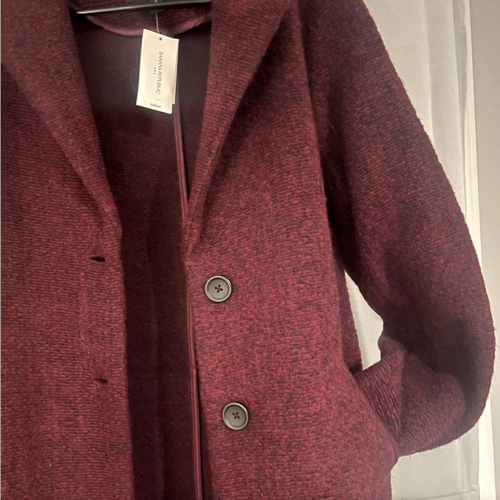 Banana Rebulic Wool Coat never worn beautiful burgundy wool color